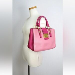 Miu Miu Pink Satchel with Gold Hardware